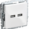 Розетка USB A+A 5В 3,1А IEK Brite РЮ10-1-БрБ белая