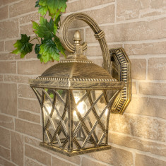 Уличный настенный светильник Cassiopeya D черное золото IP44 Cassiopeya D черное золото &mdash; Multielectrika