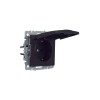 Розетка с заземлением с защитными шторками и крышкой 16А IP44 IEK Brite РСбш10-3-44-БрЧ черная фото 2 — Multielectrika