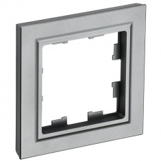 Рамка на 1 пост IEK Brite РУ-1-БрС сталь &mdash; Multielectrika