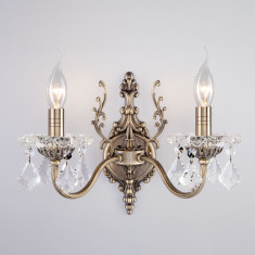 Бра с хрусталем 3281/2 античная бронза / прозрачный хрусталь &mdash; Multielectrika