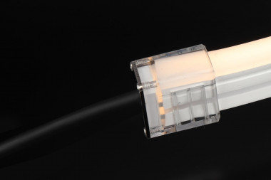 Прозрачная пластиковая заглушка IP67 с черным проводом 30см, прозрачная, END-1220-CB-TR — Multielectrika