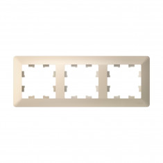 Рамка на 3 поста Systeme Electric AtlasDesign Air бежевый &mdash; Multielectrika