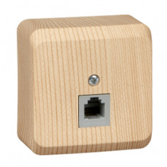 Розетка телефонная RJ 11 Сосна Schneider Electric Этюд TELA-001D &mdash; Multielectrika