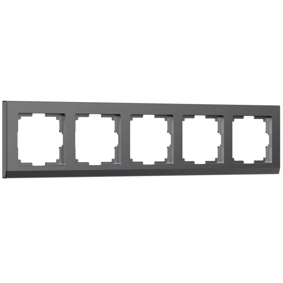 Рамка из поликарбоната на 5 постов Stark графит матовый W0051864 фото 1 — Multielectrika
