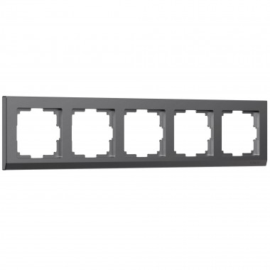 Рамка из поликарбоната на 5 постов Stark графит матовый W0051864 &mdash; Multielectrika