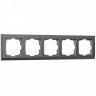 Рамка из поликарбоната на 5 постов Stark графит матовый W0051864