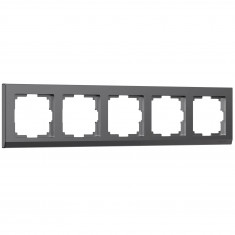 Рамка из поликарбоната на 5 постов Stark графит матовый W0051864 &mdash; Multielectrika