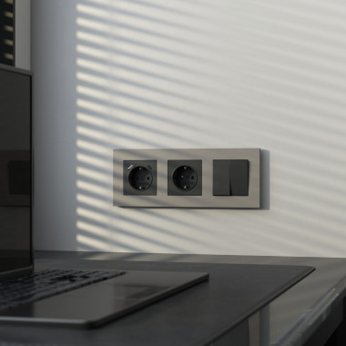 W0032917/ Рамка на 3 поста Slab (дымчатый софт) W0032917 — Multielectrika