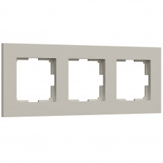 Рамка на 3 поста Slab дымчатый софт W0032917 &mdash; Multielectrika