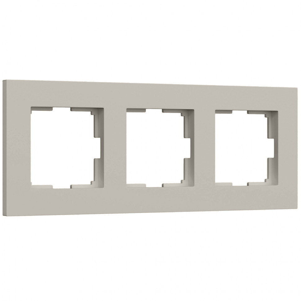 Рамка на 3 поста Slab дымчатый софт W0032917 фото 1 &mdash; Multielectrika