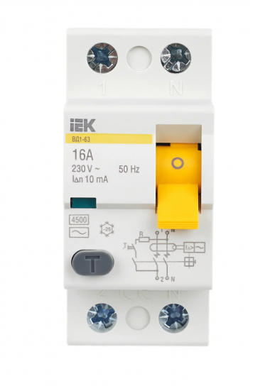 УЗО ВД1-63 2Р 16А 30мА тип AC IEK MDV10-2-016-030 — Multielectrika