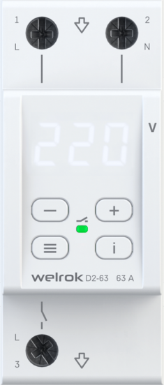 Реле напряжения WELROK D2-63 4660251140069 &mdash; Multielectrika