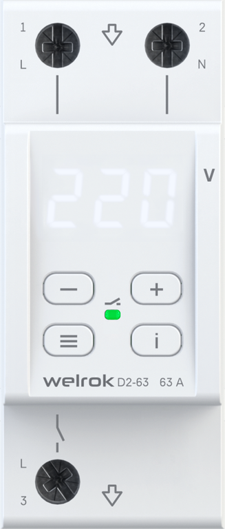 Реле напряжения WELROK D2-63 4660251140069 — Multielectrika