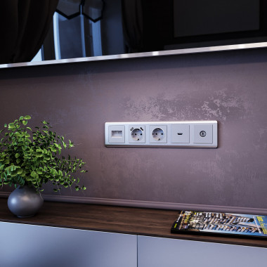 ТВ-розетка проходная серебряный W1184006 — Multielectrika