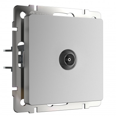 ТВ-розетка проходная серебряный W1184006 &mdash; Multielectrika