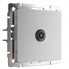 ТВ-розетка проходная серебряный W1184006 &mdash; Multielectrika