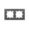 Рамка на 2 поста IP44 IEK Brite РУ-2-БрС-44 сталь фото 2 — Multielectrika