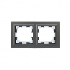 Рамка на 2 поста IP44 IEK Brite РУ-2-БрС-44 сталь &mdash; Multielectrika