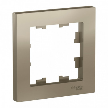 Рамка Schneider Electric Atlas Design на 1 пост, шампань — Multielectrika