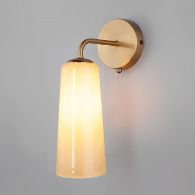 Настенный светильник со стеклянным плафоном 70137/1 латунь — Multielectrika
