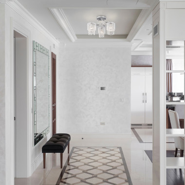 Потолочный светильник с металлическими плафонами и хрусталем 30137/3 хром — Multielectrika