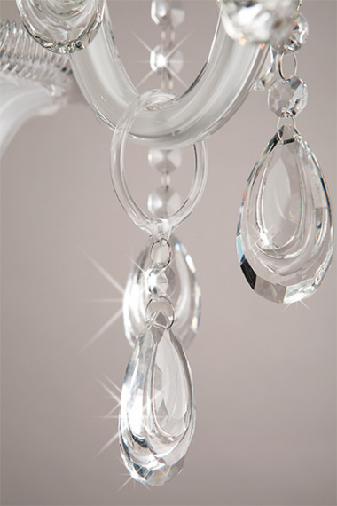 Настенный светильник с хрусталем 125/2 белый / хром — Multielectrika