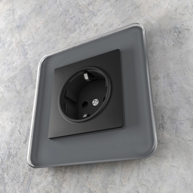 Розетка с подсветкой (черный матовый) W1171408 — Multielectrika