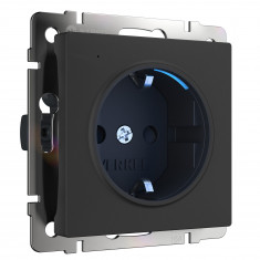 Розетка с подсветкой (черный матовый) W1171408 &mdash; Multielectrika