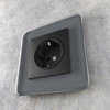 Розетка с подсветкой (черный матовый) W1171408 фото 3 &mdash; Multielectrika
