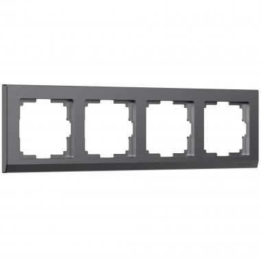 Рамка из поликарбоната на 4 поста Stark графит матовый W0041864 — Multielectrika