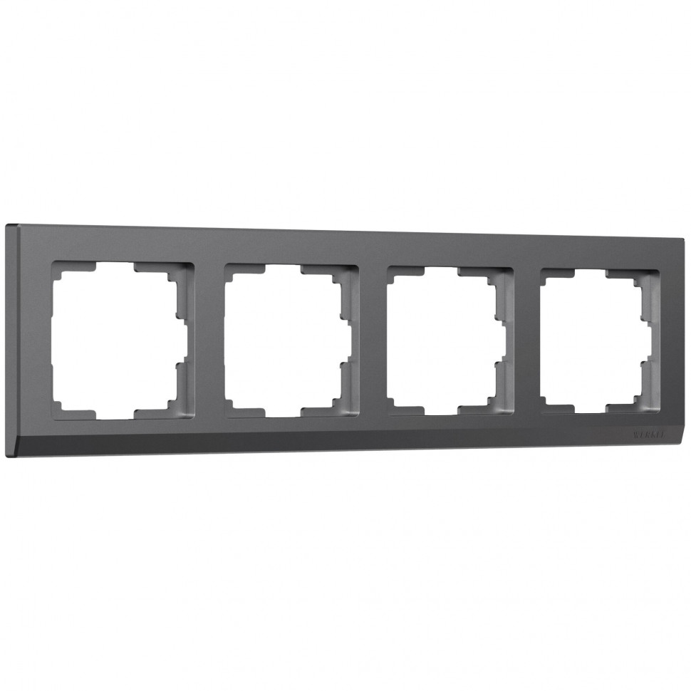 Рамка из поликарбоната на 4 поста Stark графит матовый W0041864 фото 1 &mdash; Multielectrika