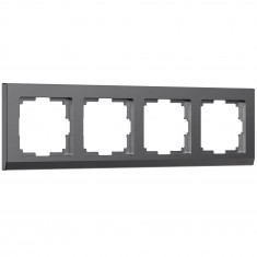 Рамка из поликарбоната на 4 поста Stark графит матовый W0041864 &mdash; Multielectrika