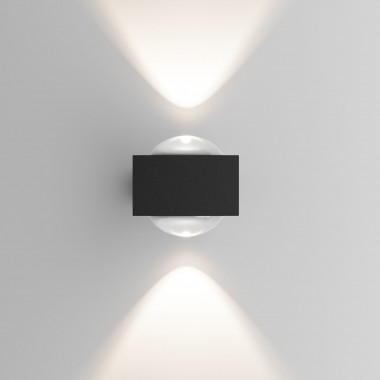 Уличный настенный светильник со светодиодами Lenses серый 35191/W — Multielectrika