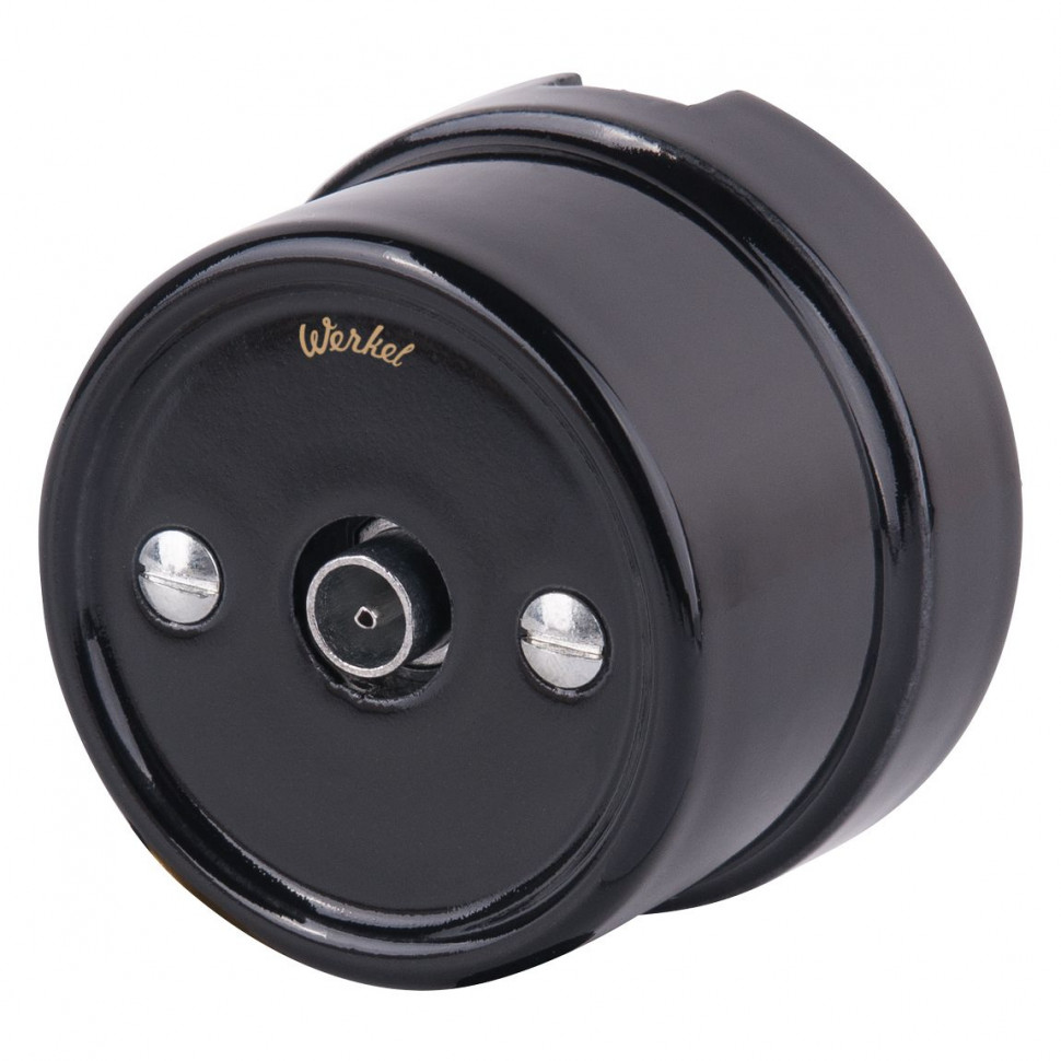 ТВ розетка  черный Ретро W5683008 фото 1 — Multielectrika