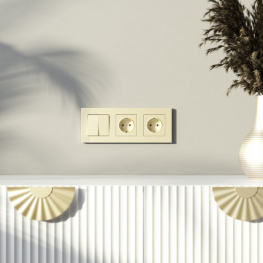 W0032911/ Рамка на 3 поста Slab (шампань софт) W0032911 — Multielectrika