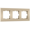 W0032911/ Рамка на 3 поста Slab (шампань софт) W0032911 фото 1 &mdash; Multielectrika