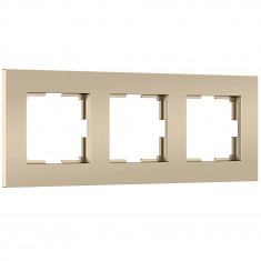 W0032911/ Рамка на 3 поста Slab (шампань софт) W0032911 &mdash; Multielectrika