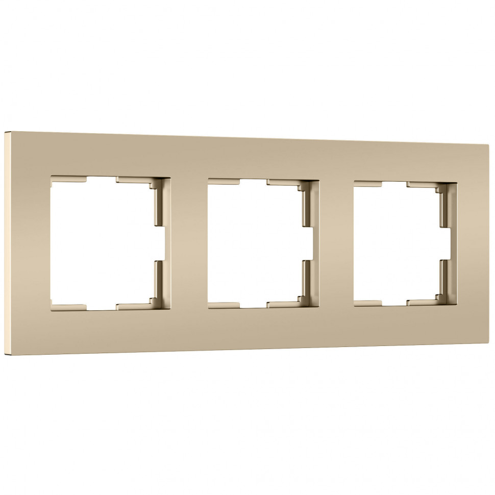 W0032911/ Рамка на 3 поста Slab (шампань софт) W0032911 фото 1 &mdash; Multielectrika
