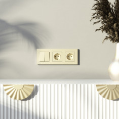 W0032911/ Рамка на 3 поста Slab (шампань софт) W0032911 &mdash; Multielectrika