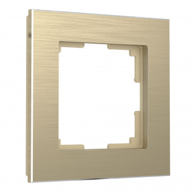 Рамка из металла на 1 пост Аluminium шампань алюминий W0011711 &mdash; Multielectrika