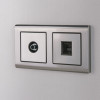 Накладка для RJ45 и RJ11 (глянцевый никель) WL02-RJ-CP фото 3 &mdash; Multielectrika