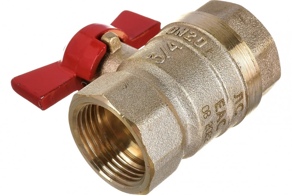 Шаровый кран VALTEC СТАНДАРТ, рукоятка бабочка 3/4, вн.-вн. VT.122.G.05 фото 1 &mdash; Multielectrika