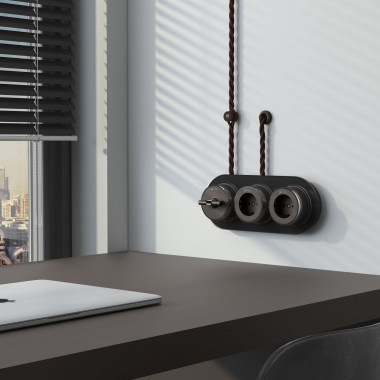 Втулка для вывода кабеля из стены 2 шт. коричневая ретро W6421114 — Multielectrika