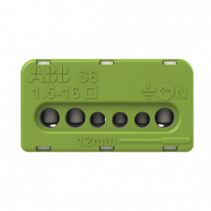 Клеммник винтовой зеленый ABB PE 3x16mm²+3x6mm² PEK/S06 1SPE007715F0741 &mdash; Multielectrika