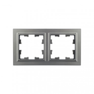 Рамка на 2 поста IEK Brite РУ-2-БрС сталь — Multielectrika