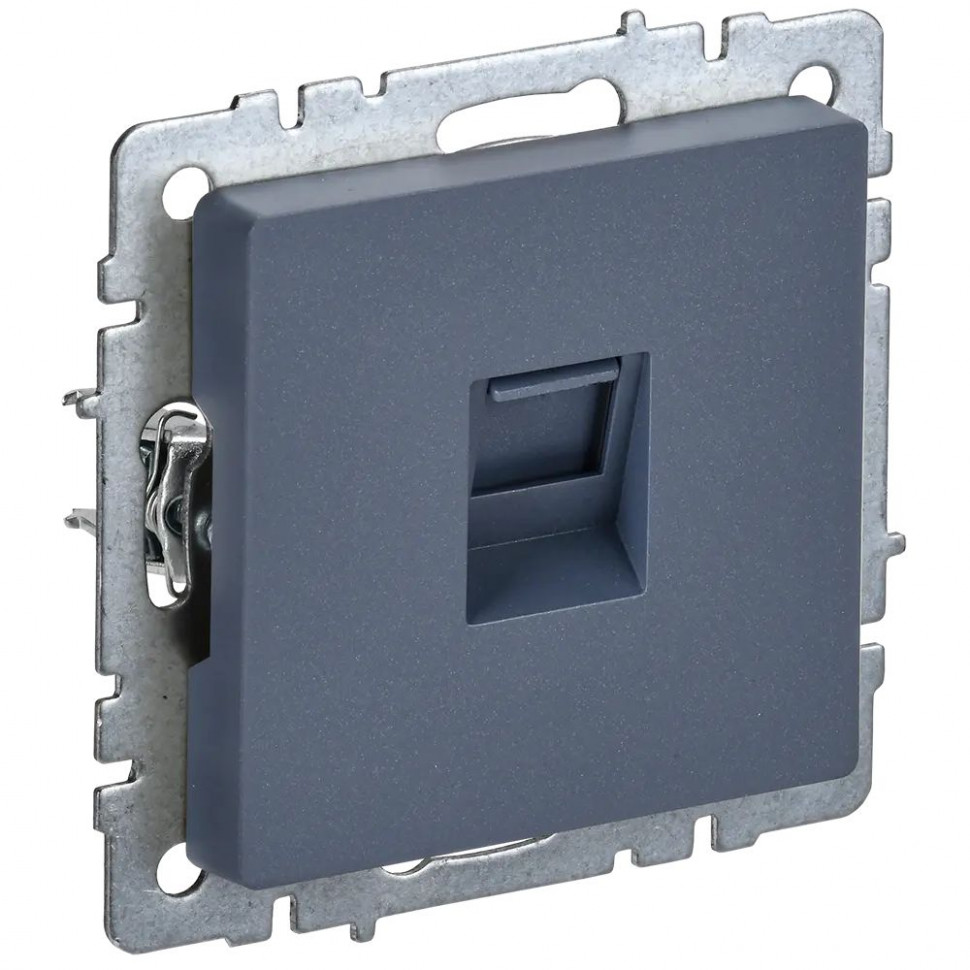 Розетка компьютерная RJ45 кат.5E IEK Brite РК10-БрМ маренго фото 1 — Multielectrika