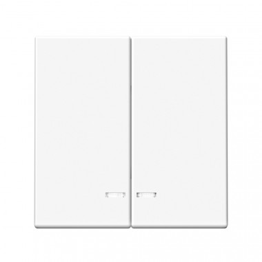 Выключатель двухклавишный Systeme Electric ArtGallery с подсветкой, 10АХ, белый — Multielectrika