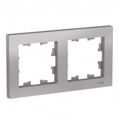 Рамка Schneider Electric Atlas Design на 2 поста, алюминий &mdash; Multielectrika