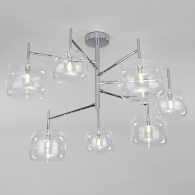 Потолочная люстра со стеклянными плафонами 70128/7 хром — Multielectrika
